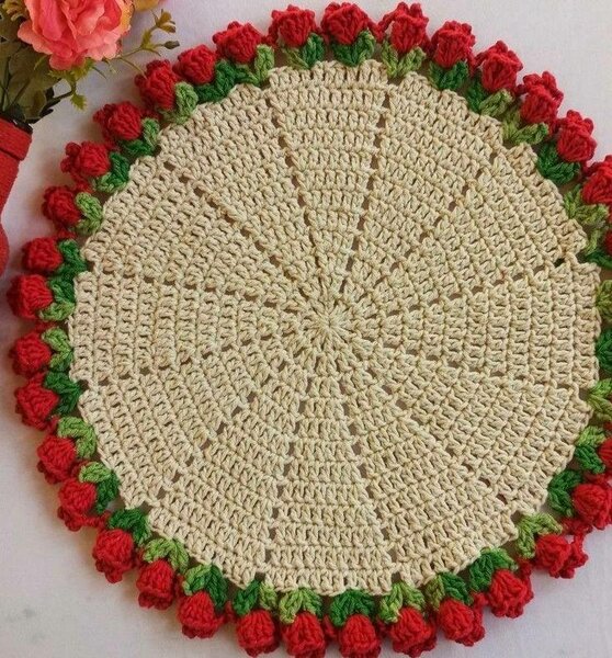 Tapis de table crocheté