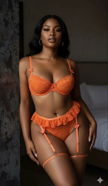 Ensemble Lingerie Dentelle Orange