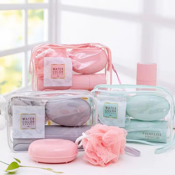 Trousse de toilette voyage pastel
