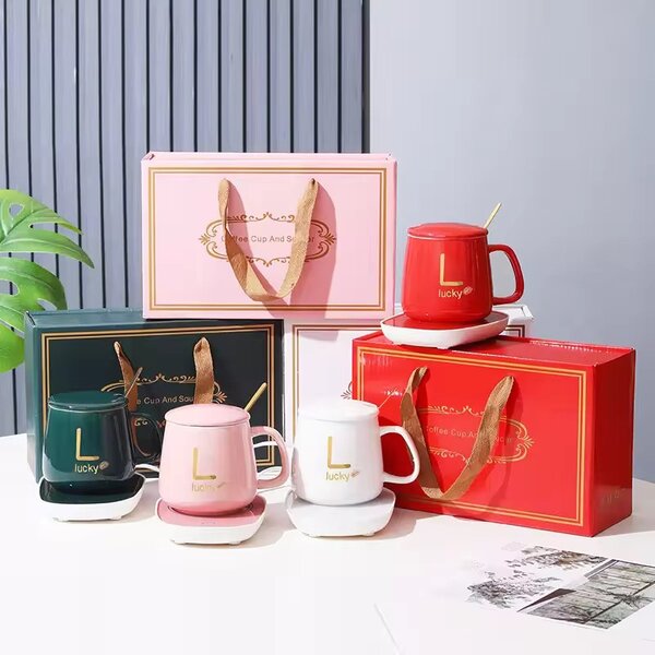 Tasse chauffante électrique avec plateau