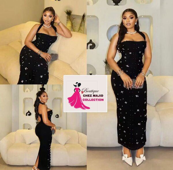 Robe Élegante Strass Soirée