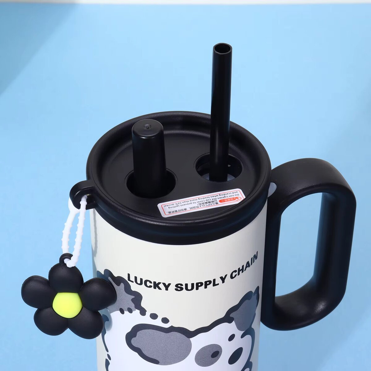 Gobelet Isotherme avec Poignée et Paille