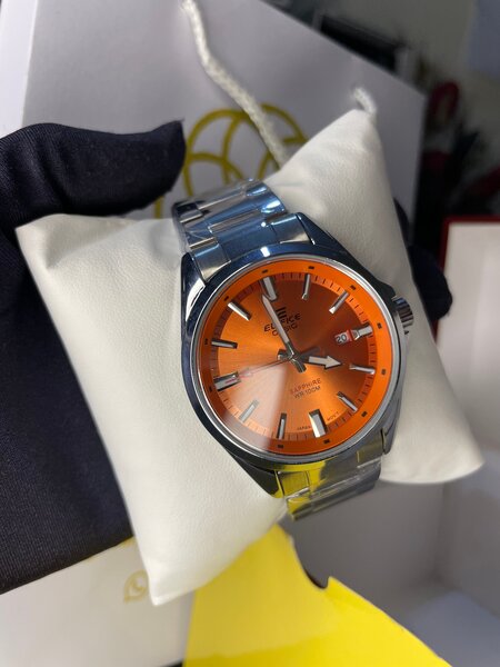 Montre Homme Orange Élégante