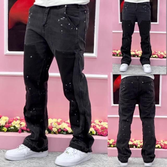 Pantalon cargo noir homme