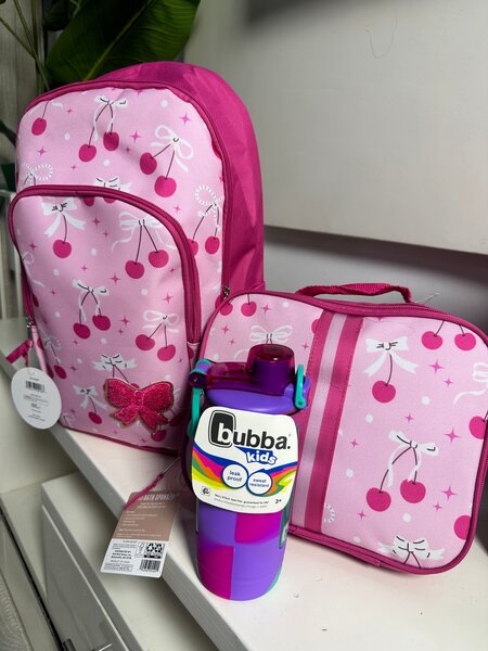 Ensemble sac à dos enfant rose