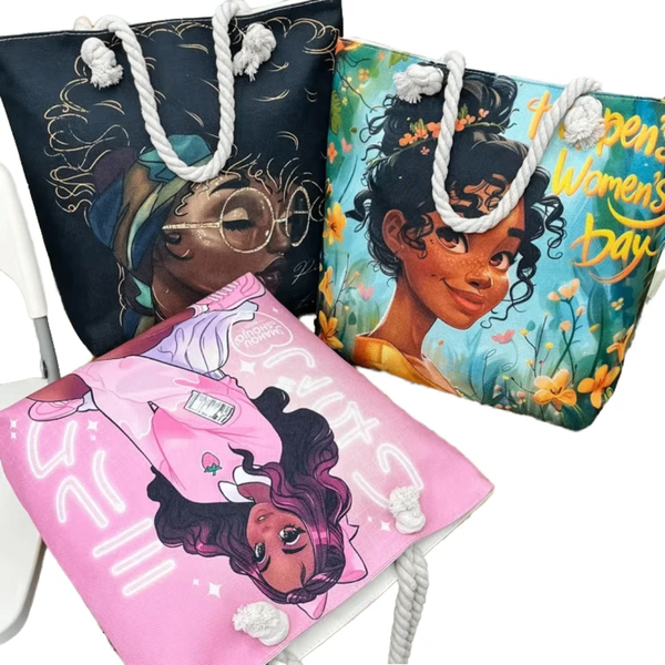 Sac cabas art illustré