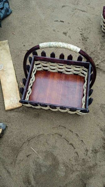 Panier rectangulaire en osier