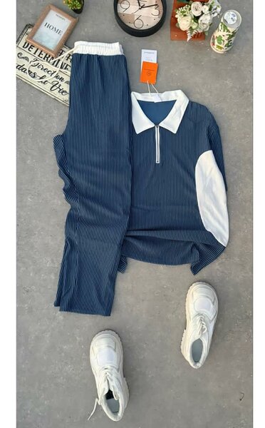 Ensemble décontracté rayé