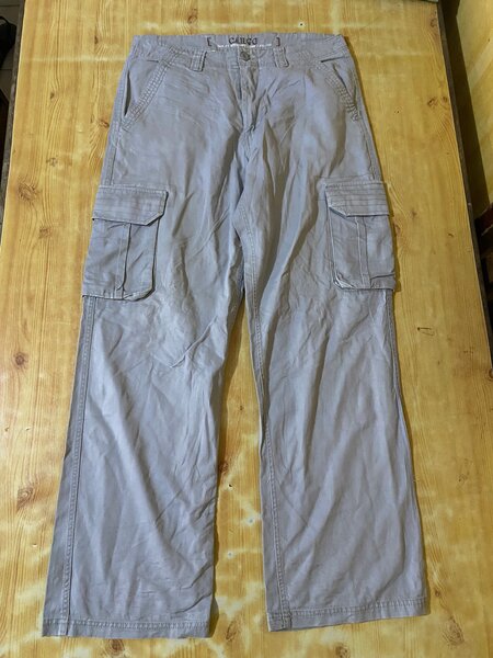 Pantalon cargo gris homme