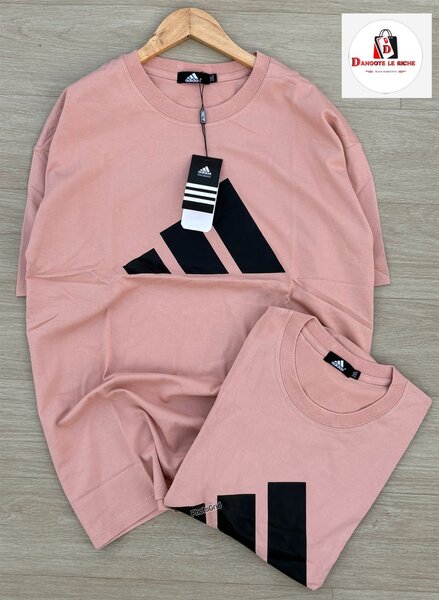 T-shirt unisexe en coton rose