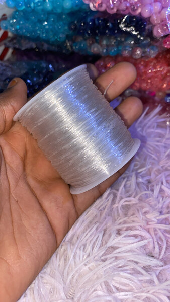 Fil élastique transparent