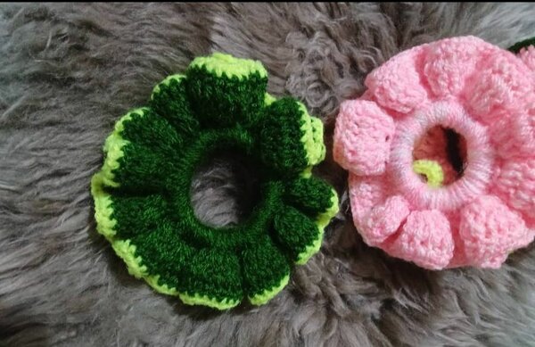 Chouchous en laine florale