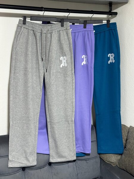 Pantalon de jogging homme gris, violet, bleu
