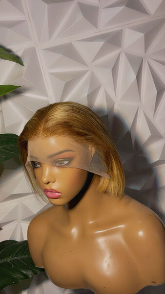 Perruque Lace Front Bob Blonde