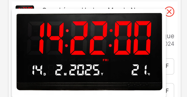 Horloge numérique LED - Affichage date, heure et température