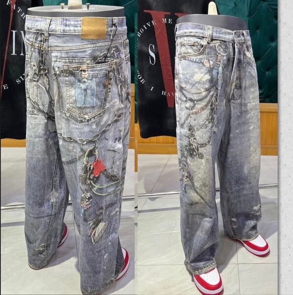 Jeans larges streetwear homme