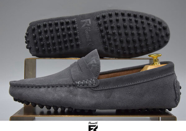 Mocassins cuir suédés pour homme