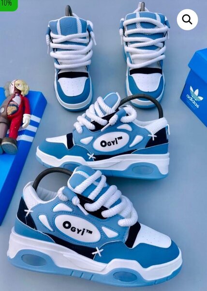 Chaussures garçons bleu et blanc Oeyi