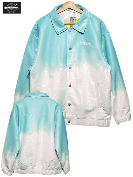 Veste en jean oversize tie-dye bleue