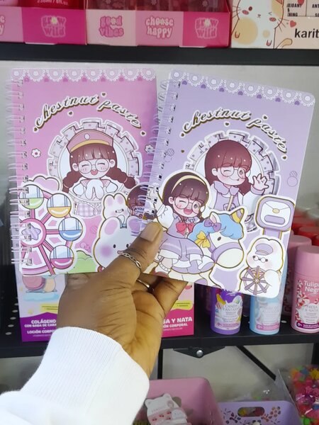 Carnet kawaii à spirales