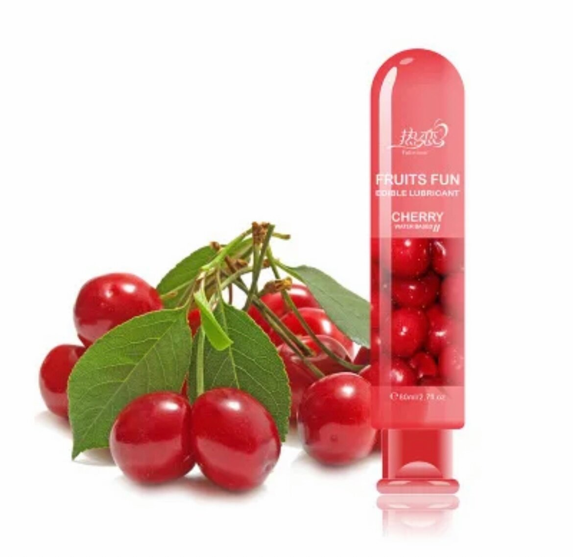 Lubrifiant comestible cerise