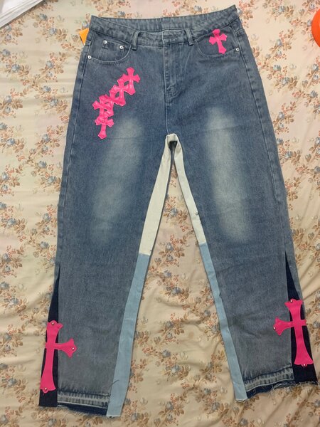 Jeans chrome Heart  bleu (2XL)