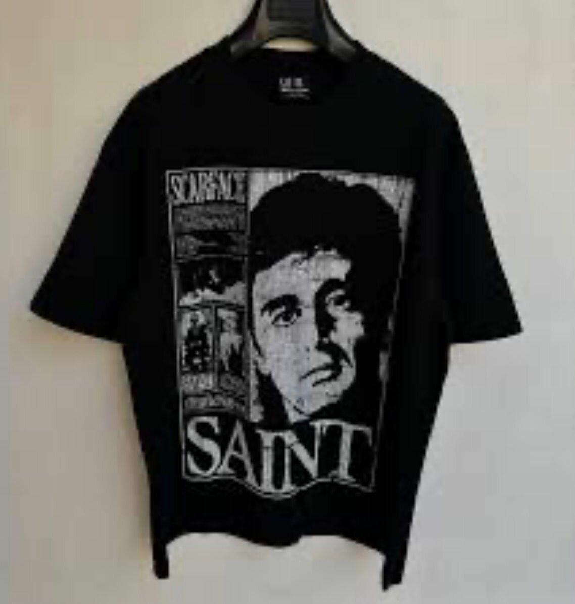 T-shirt noir homme graphique