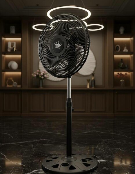 Ventilateur sur Pied Puissant Noir