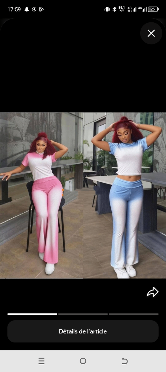 Ensemble dégradé élégant