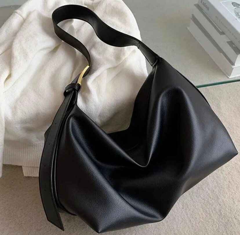 Sac en cuir noir élégant