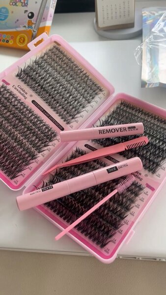 Cils individels faux avec applicateur