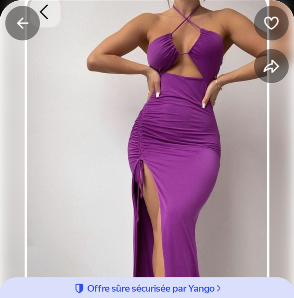 Robe Longue Échancrée Femme
