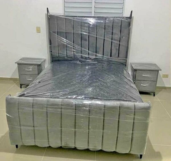 Lit double moderne rembourré