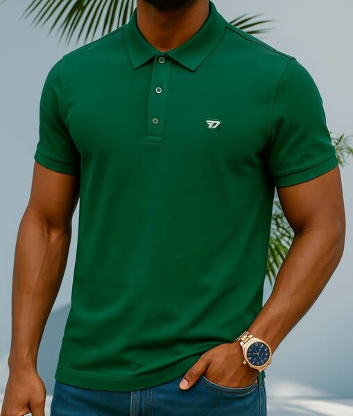 Polo élégant vert pour homme