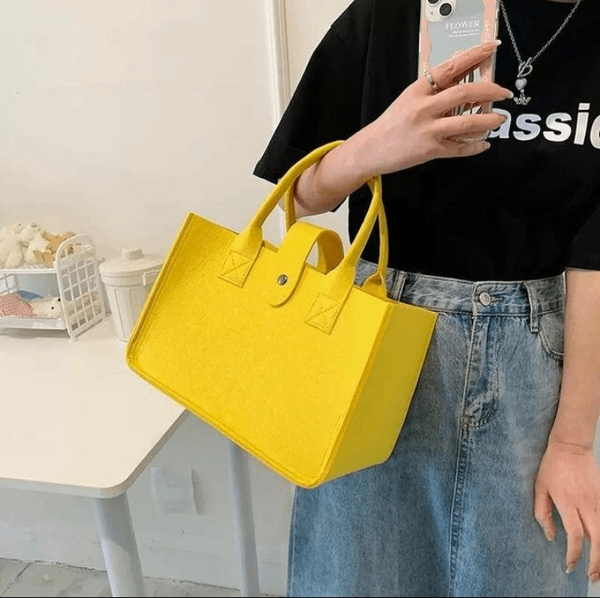 Sac à main jaune vif tendance