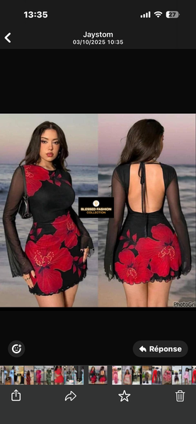 Robe Florale Dos Nu Élégante