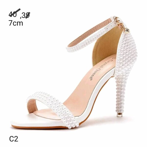 Sandales Mariage Perles Blanches