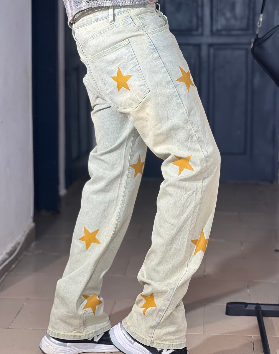 Jean étoilé décontracté