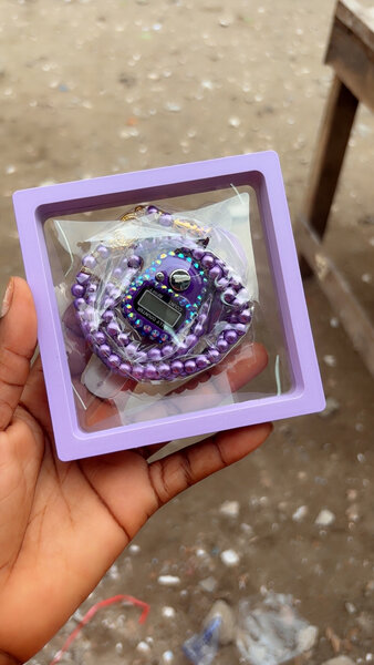 Montre bracelet en perles pour femme