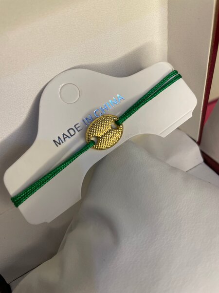 Bracelet cordon vert chic