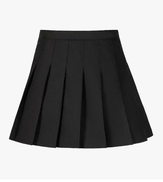 Jupe plissée noire élégante