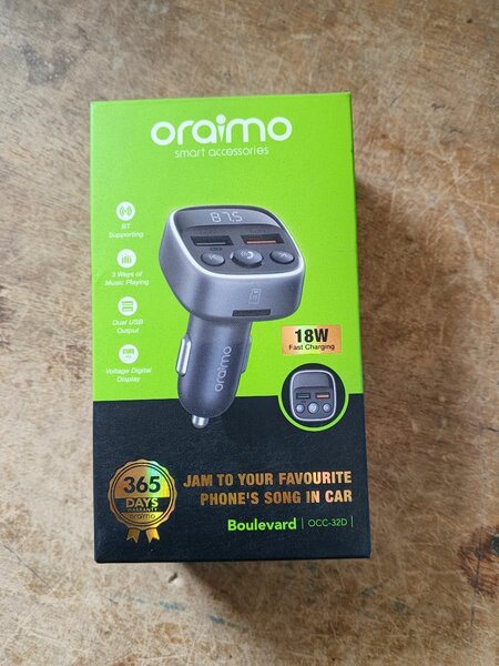 Chargeur voiture Oraimo Bluetooth