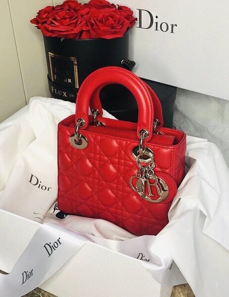 Sac Lady Dior Rouge