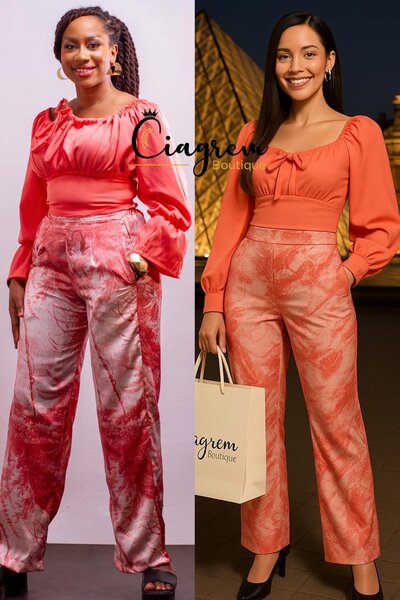 Tenue élégante rouge femme