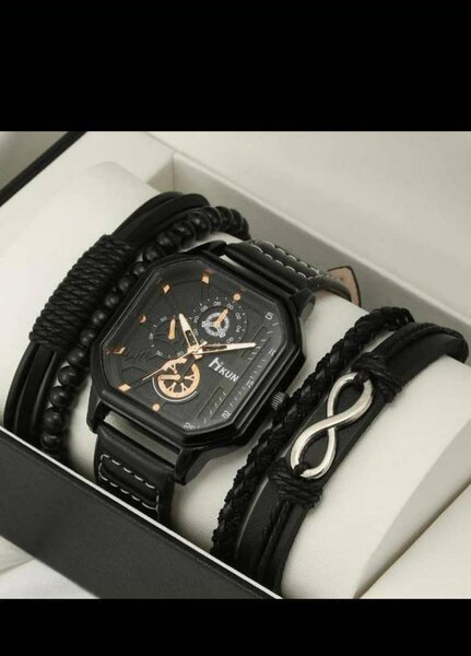 Montre Titan noire pour homme