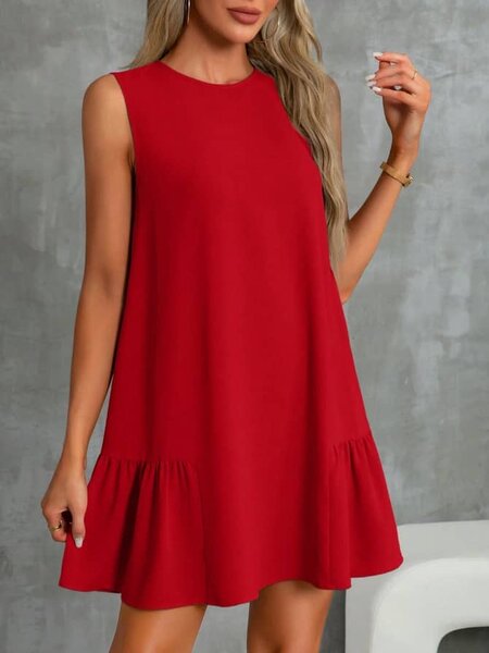 Robe trapèze rouge Noël