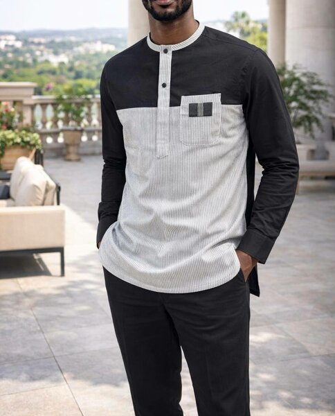 Chemise homme noir et blanc