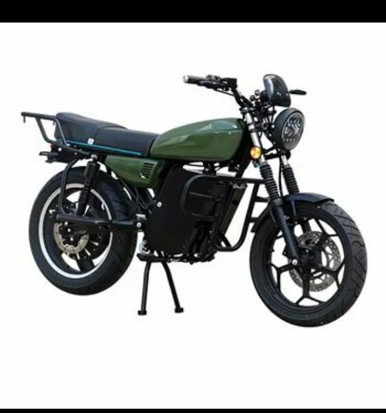 Moto électrique verte moderne