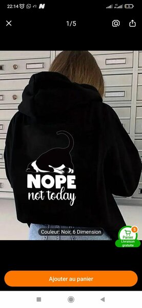 Hoodie Chat Désinvolte