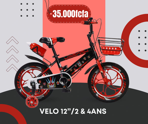 Vélo enfant 12" rouge
